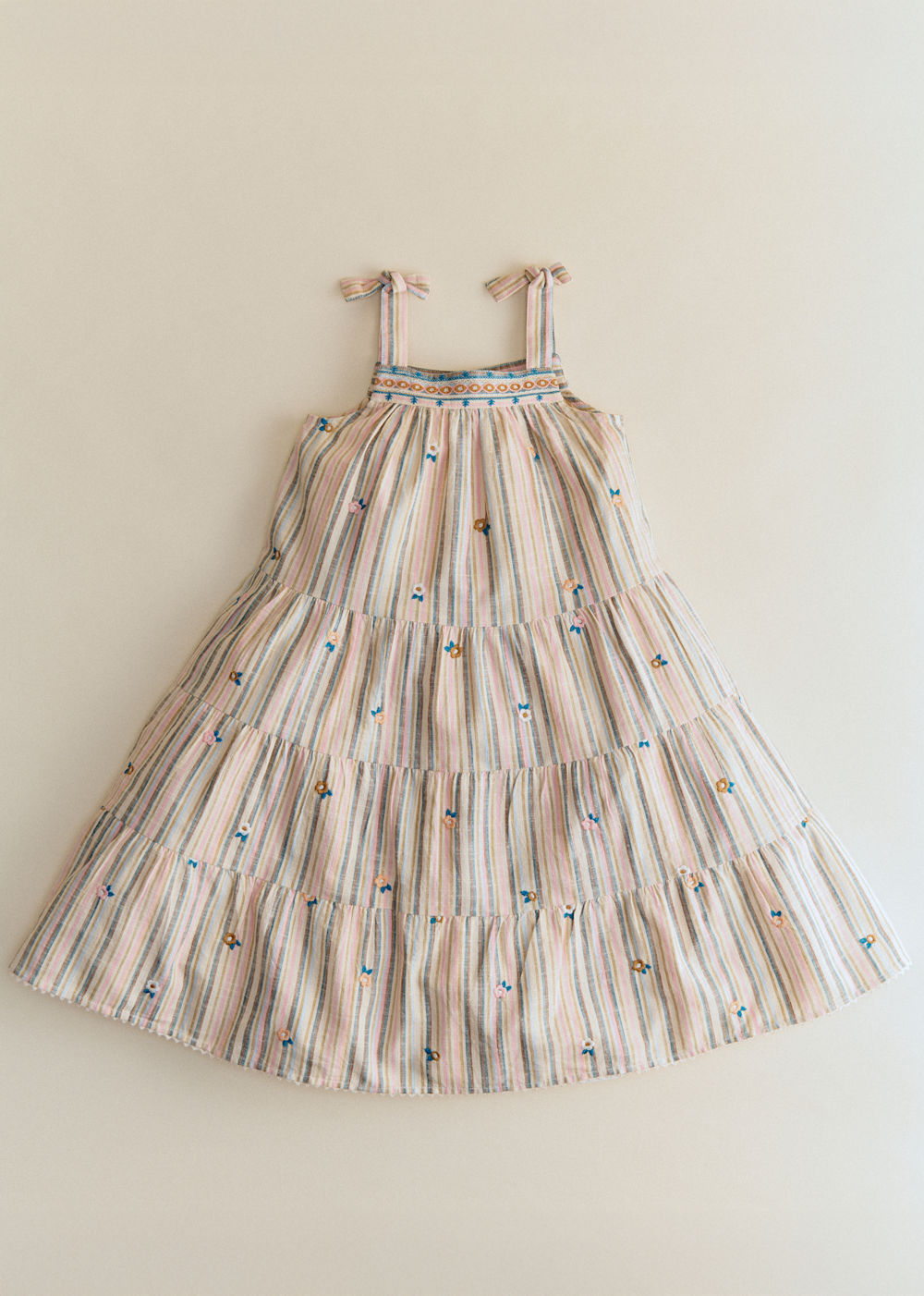 Kate Dress - Pink Blue Stripes