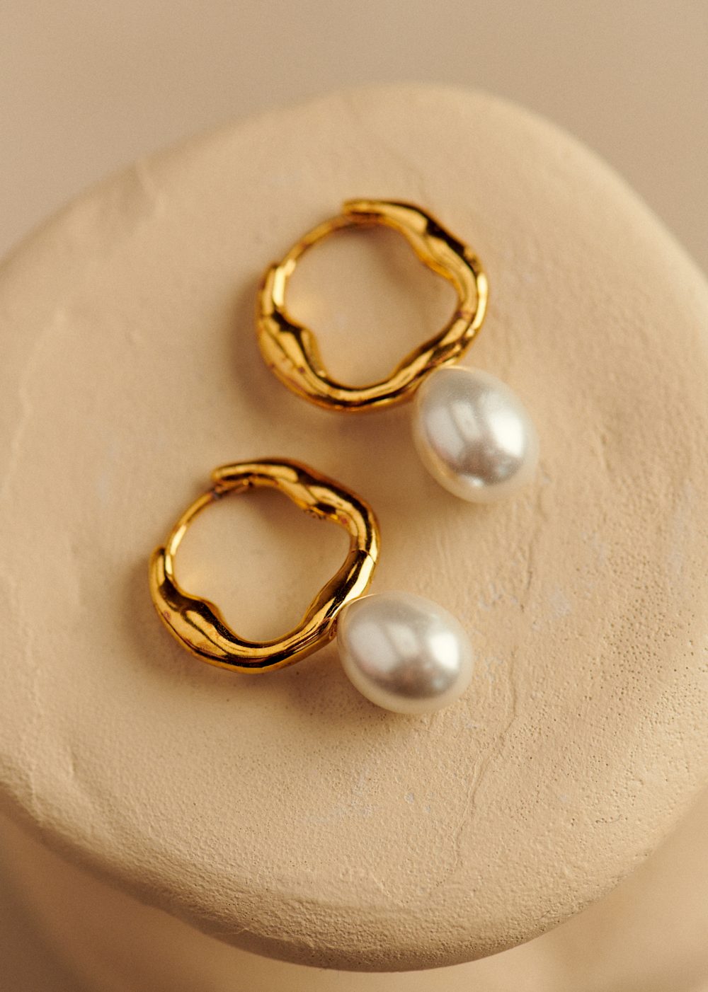 Alice Hoops - Mother Of Pearl Pendant