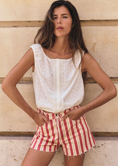 Alcyone Shirt - Embroidered Ecru
