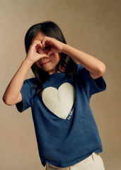 La Chamade T-Shirt - Indigo Blue Ecru