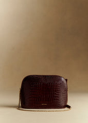 Victor Bag - Chocolate Crocodile Print