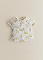Chiara T-Shirt - Small Flowers Print