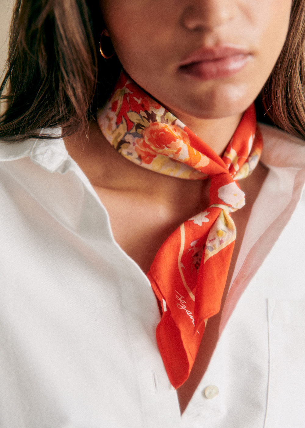 Gaston Scarf - Red Floral