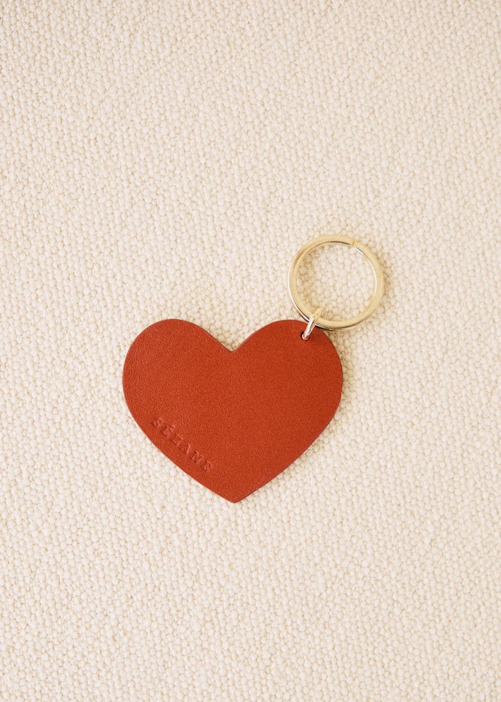 Heart Keyring - Camel