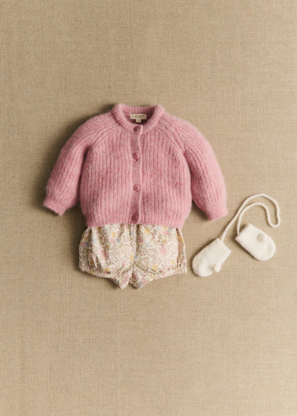 Emile Cardigan - Mottled Pink