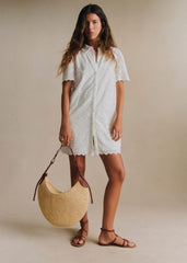 Helly Dress - Embroidered Ecru