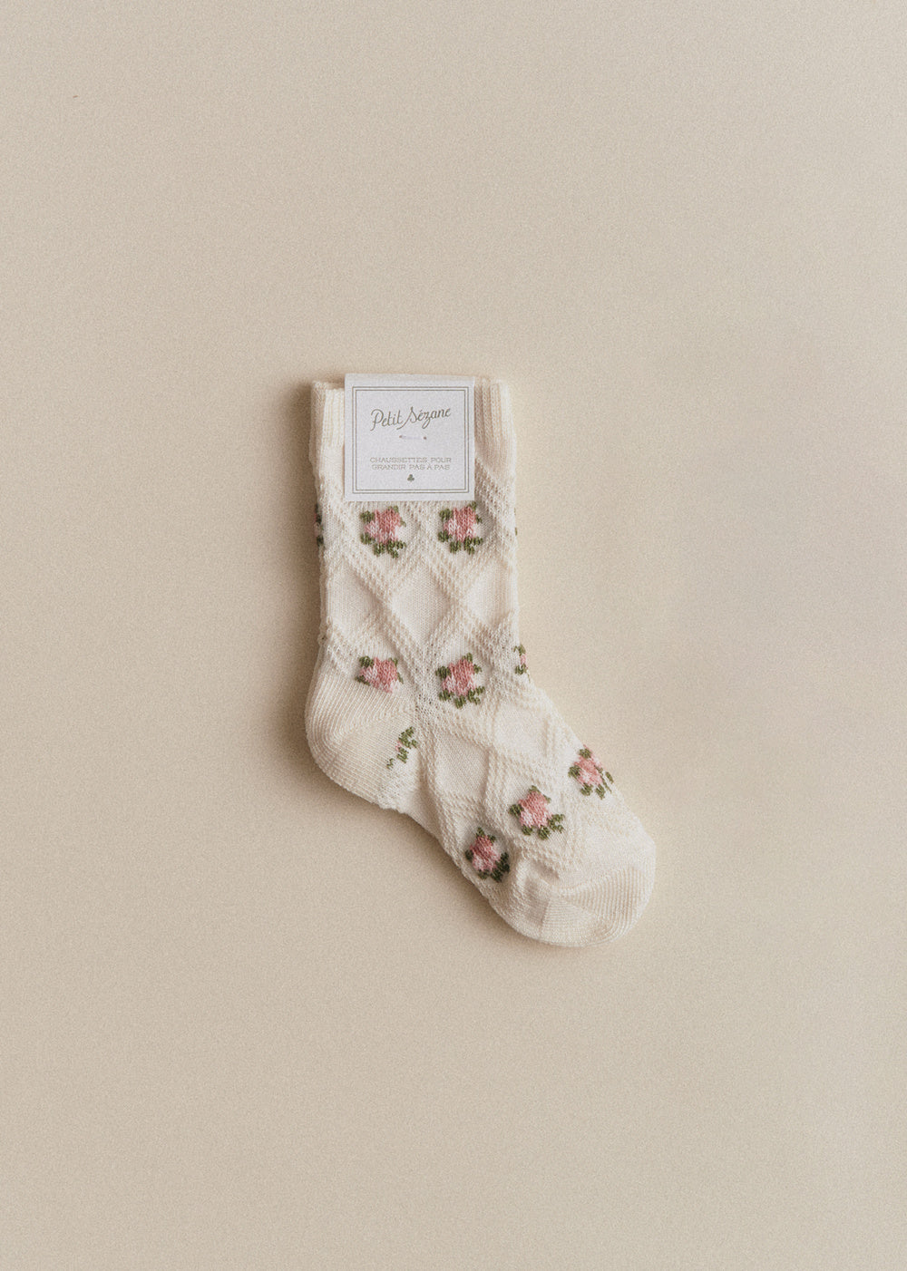 Julia socks - Ecru Flowers