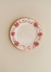 Set of 4 dessert plates - Garden Flowers - Sienna