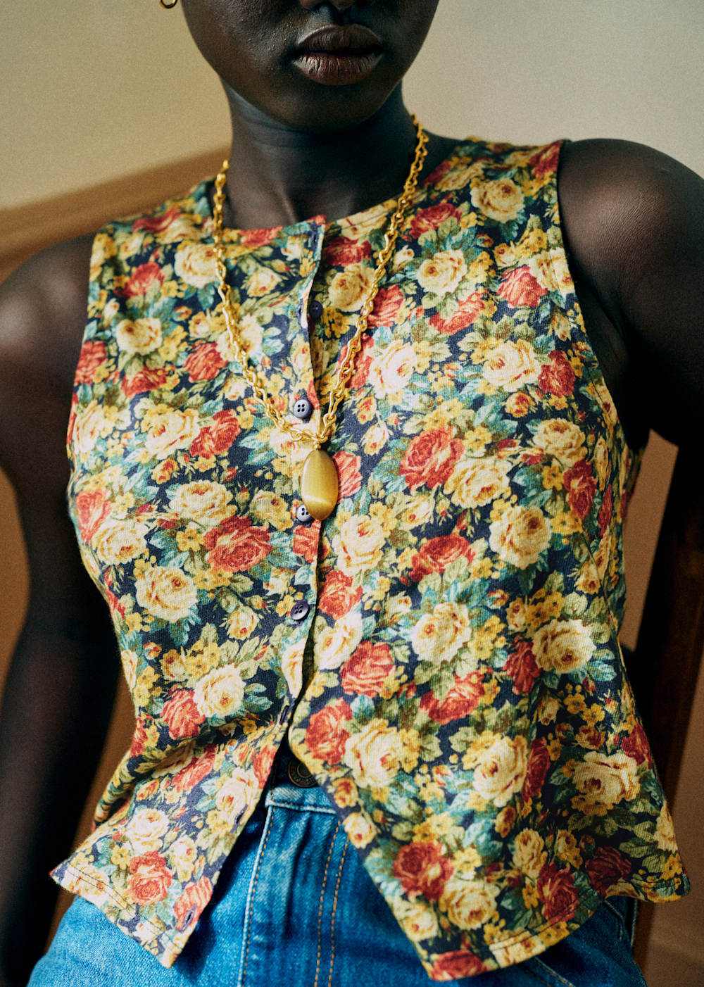 Loriane Top - Alicante Blue Print