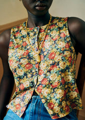 Loriane Top - Alicante Blue Print