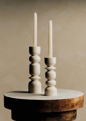 Romie Objetti Candlesticks Set - Ecru