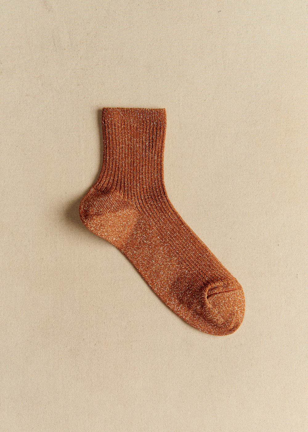 Lurex Socks - Brown