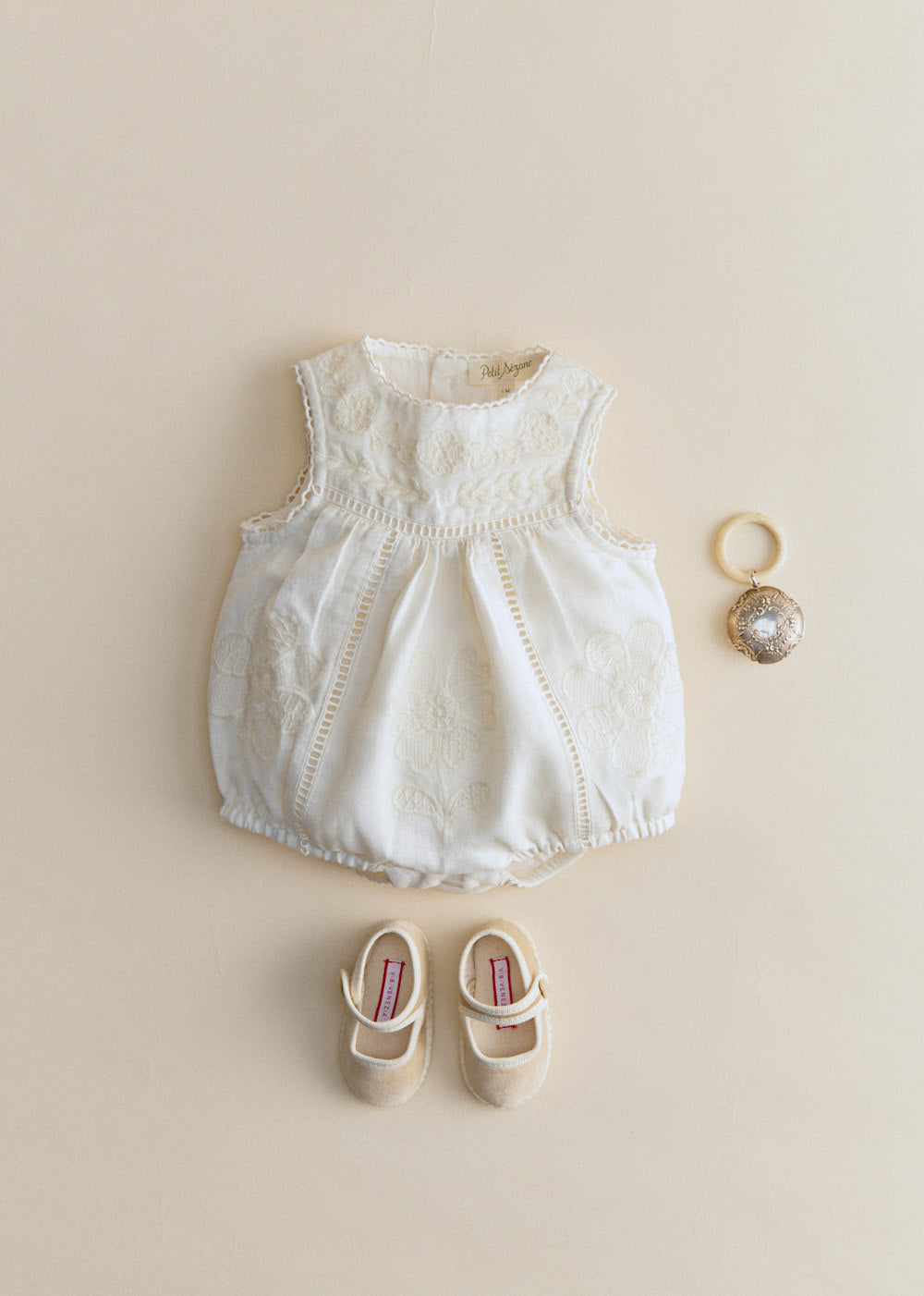 Carla Romper - Ecru