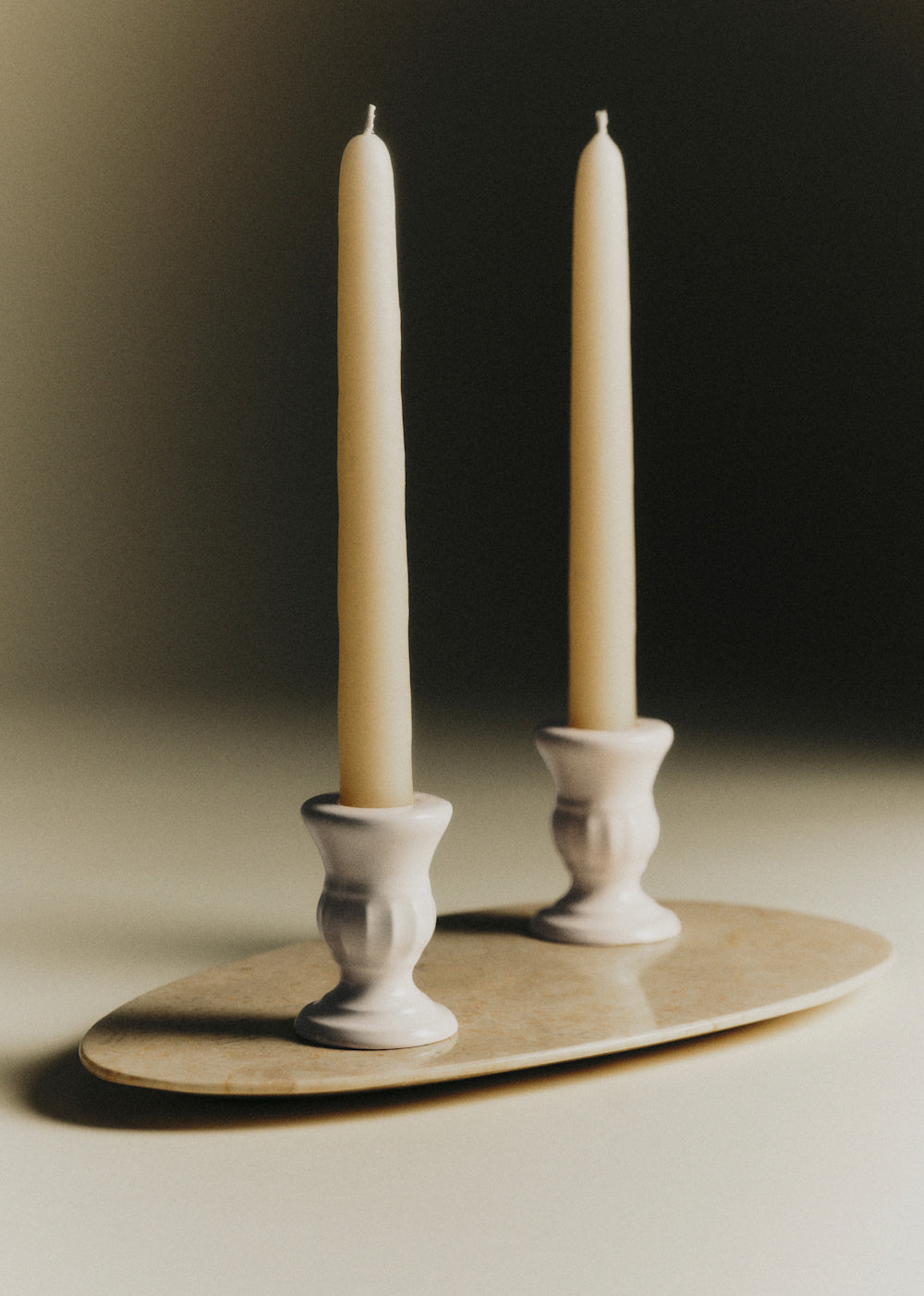 Piano Candle Holder Set - Small Model - Ecru