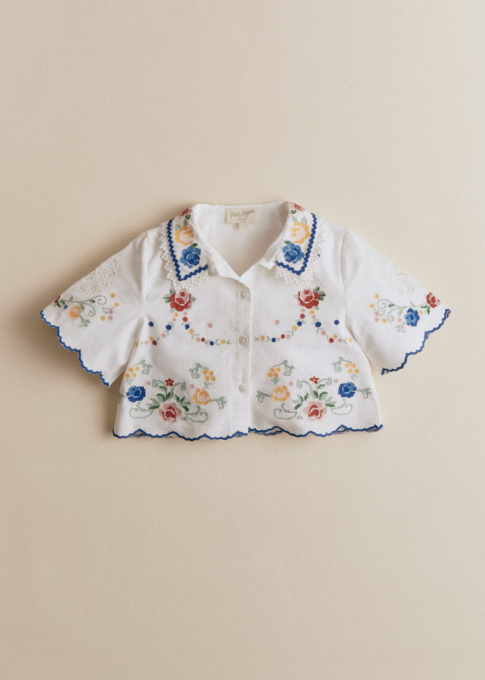 Hedda Shirt - Spring Placed Embroidery