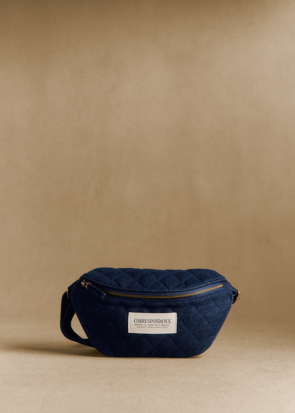 Crossbody Pouch - Quilted Denim