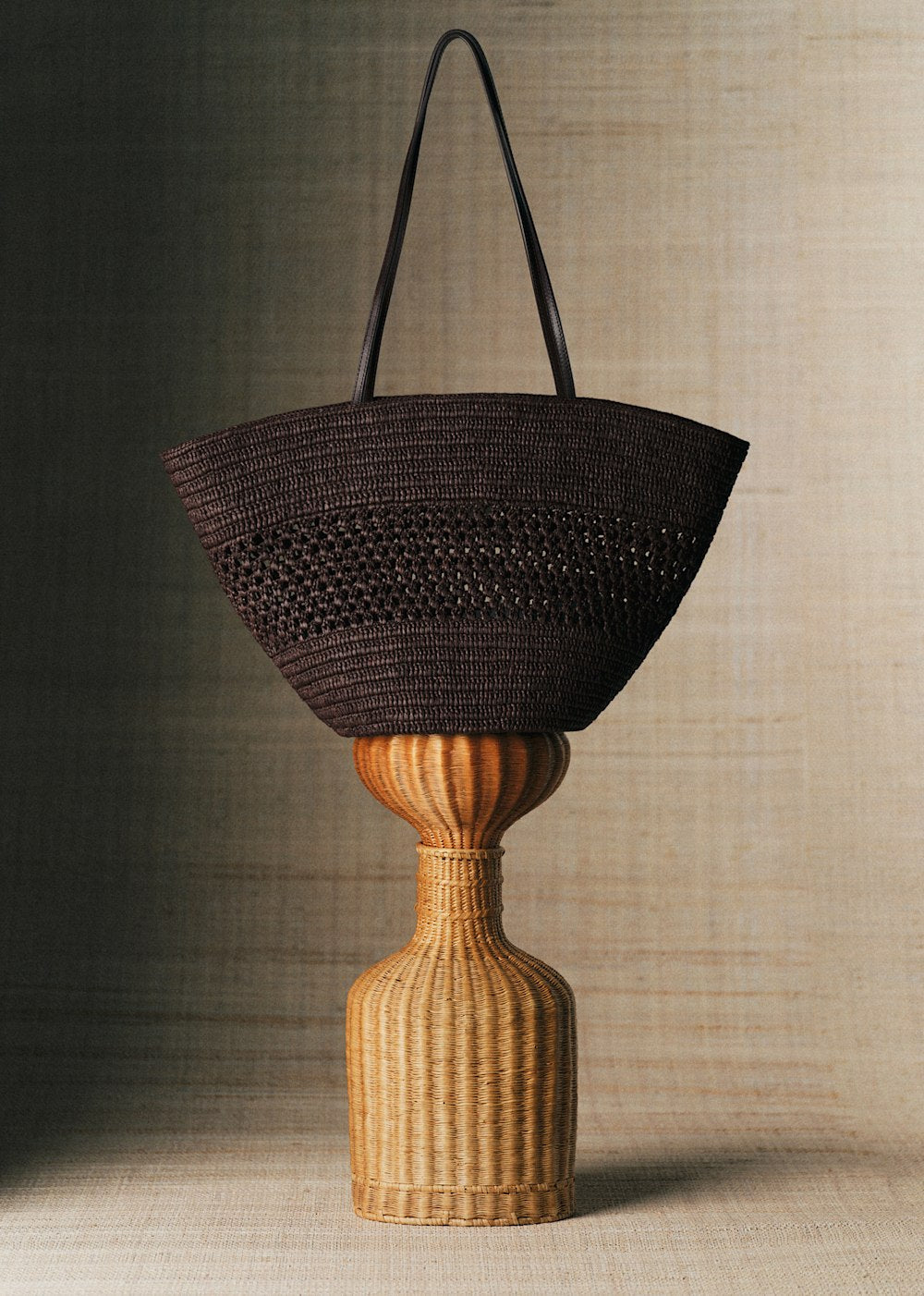 Maia Basket - Choco Openwork Raffia