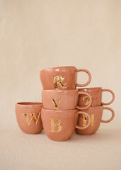 Sézane Maison -  Appolline Blush Mug - Lettre U