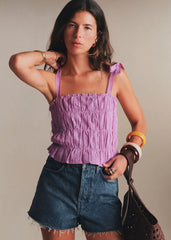 Astree Top - Lilac Lace