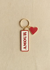 Word Keychain - Red Amour