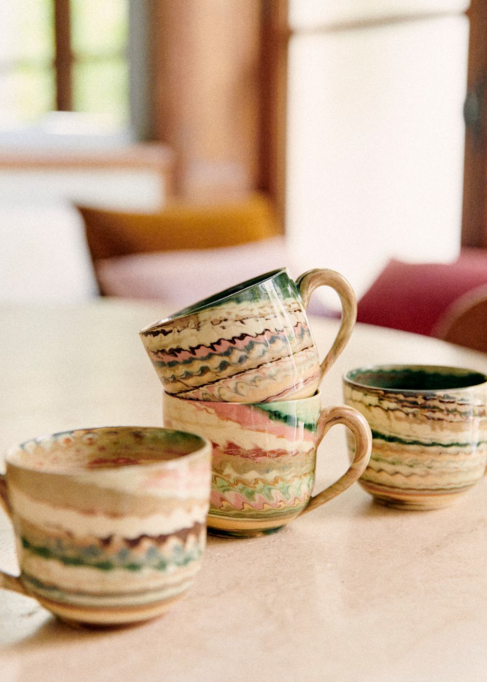 Florence Girod - Set of 4 cups - Mixed Earth