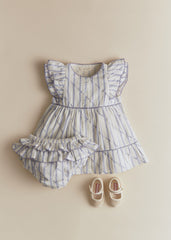 Clélia Bloomer - Lavender Striped Embroidery