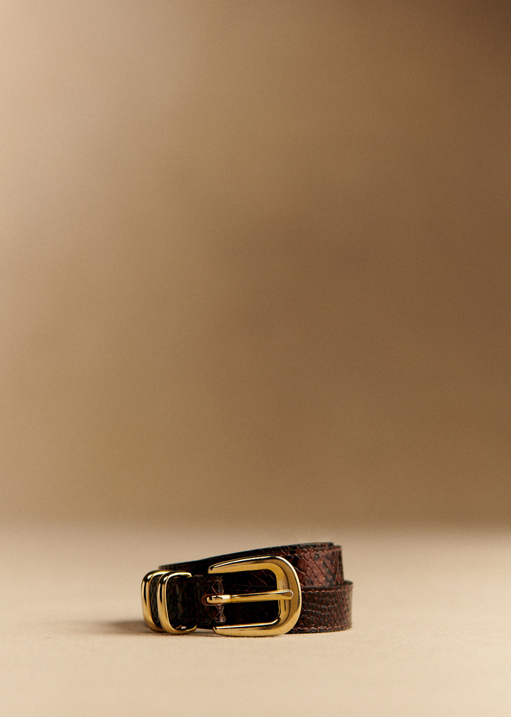 Livie Belt - Brown Python Print