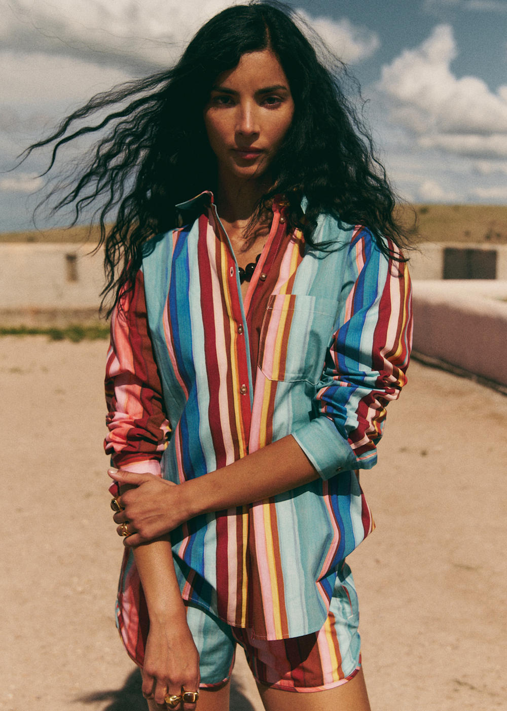 Max Shirt - Sézane x Inoui Editions - Tuba Stripes Print