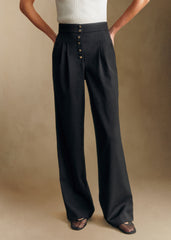Cesar Trousers - Black Horn Buttons
