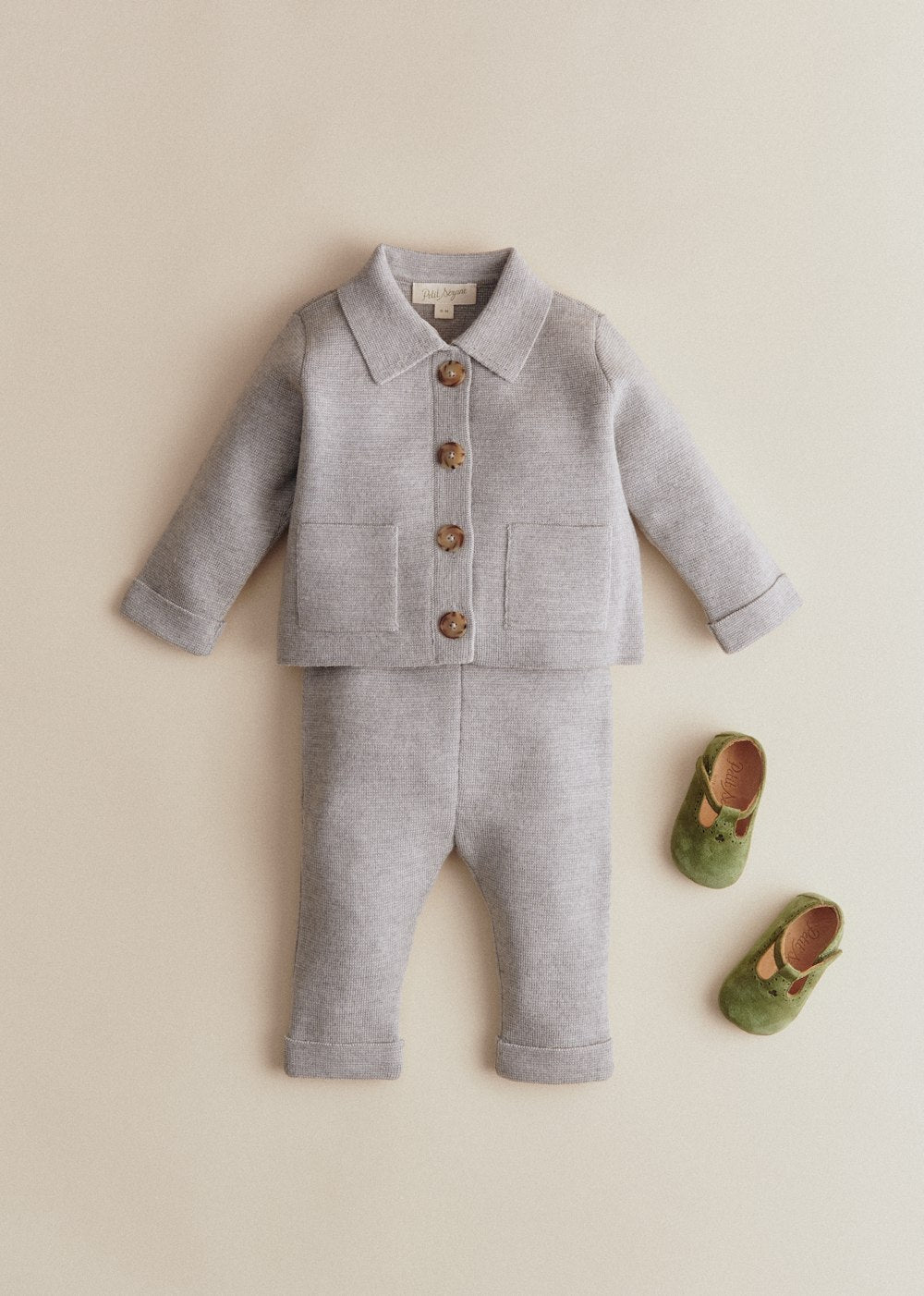 Boris Knit Trousers - Mottled Grey