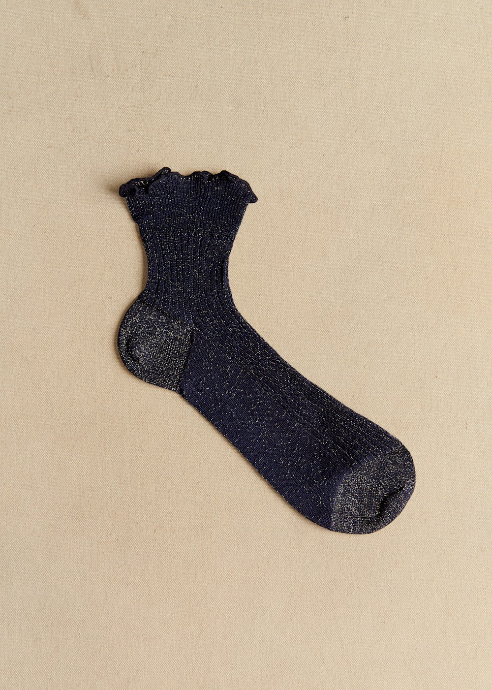 Diane Socks - Bleu Marine Lurex Dore