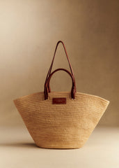 Justine Maxi Basket Bag - Natural Raffia