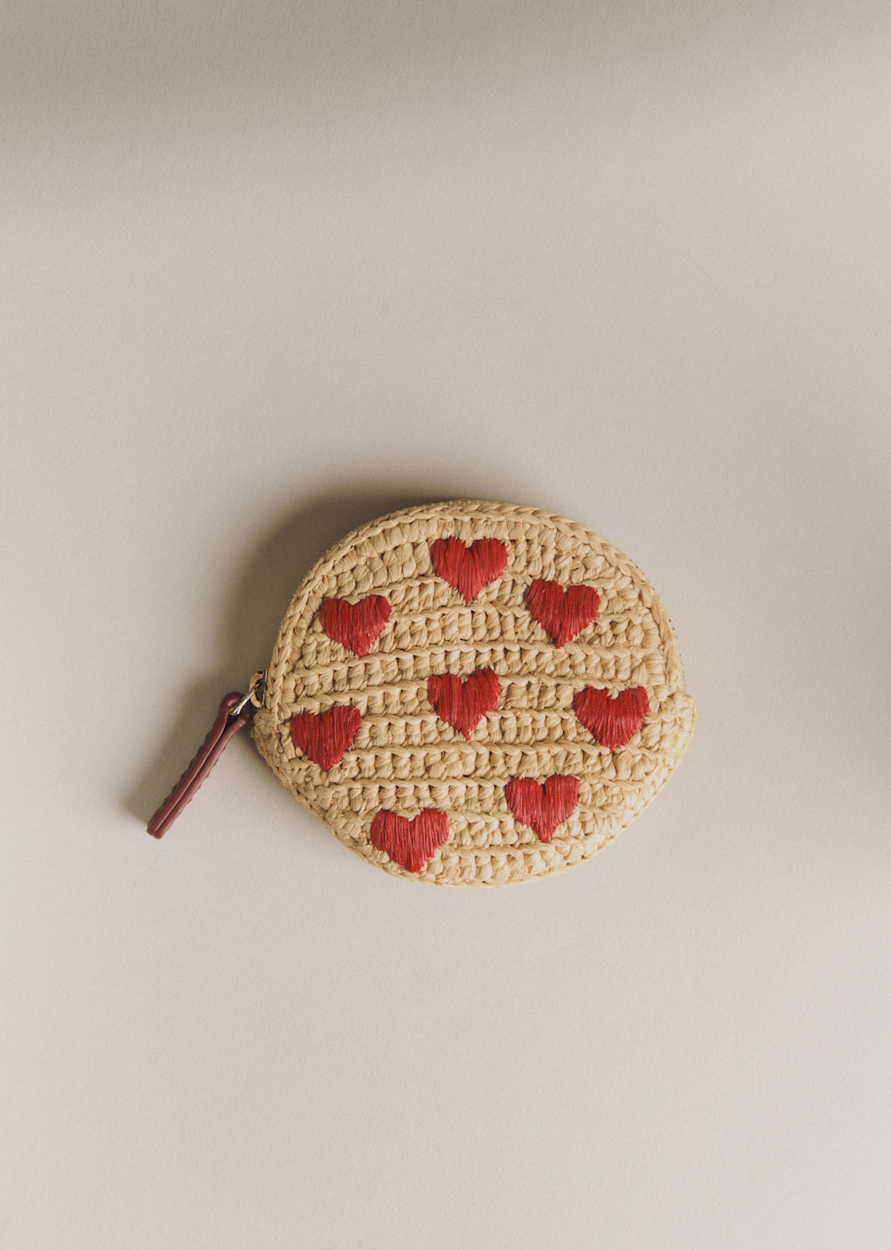 Nicole Coin Purse - Raffia Heart Embroidery