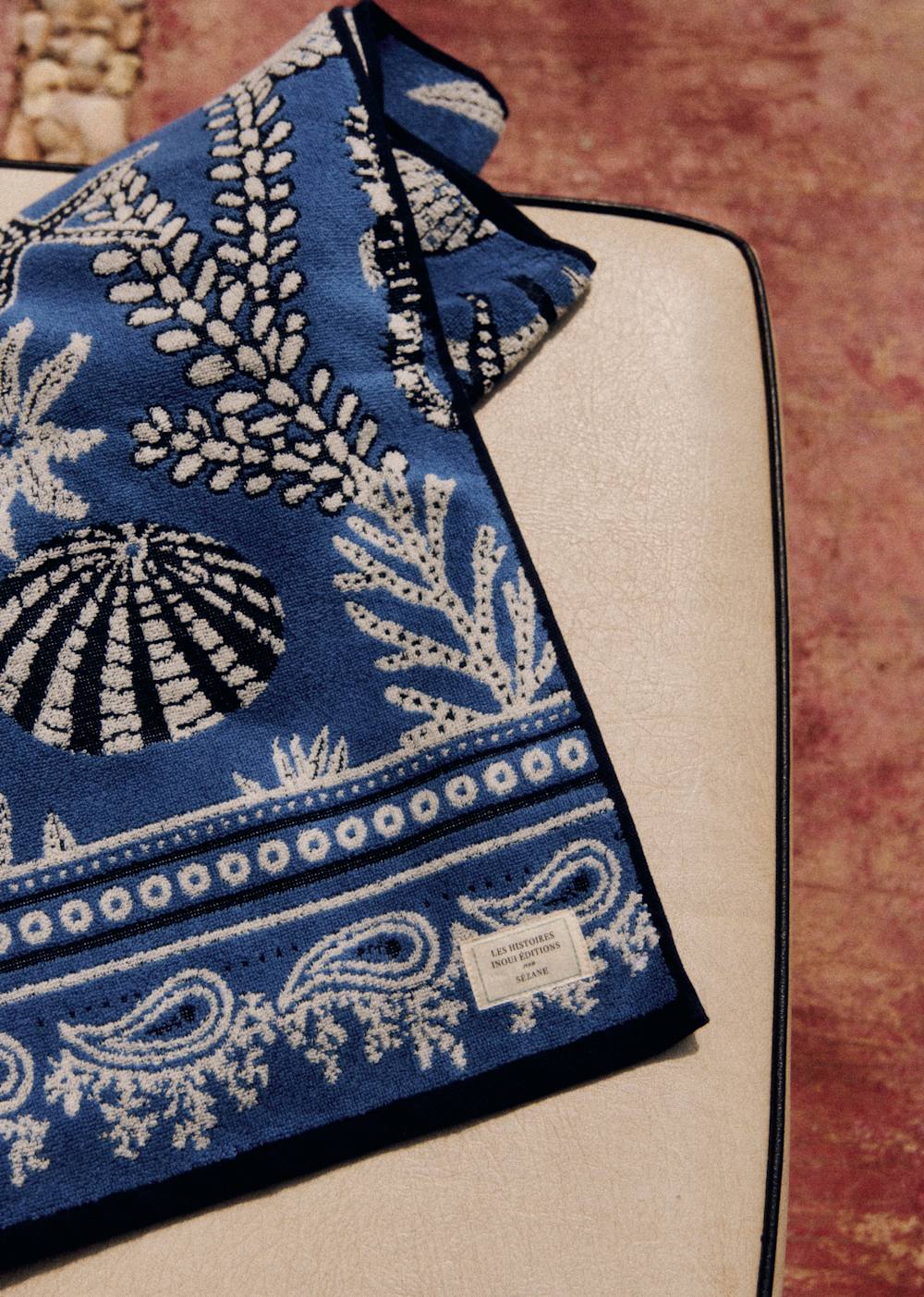 Beach Towel - Sézane x Inoui Editions - Blue Shells Print