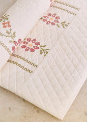 Embroidered quilt - Sézane x Lucia Vergara - Jazmin Ecru Embroidery