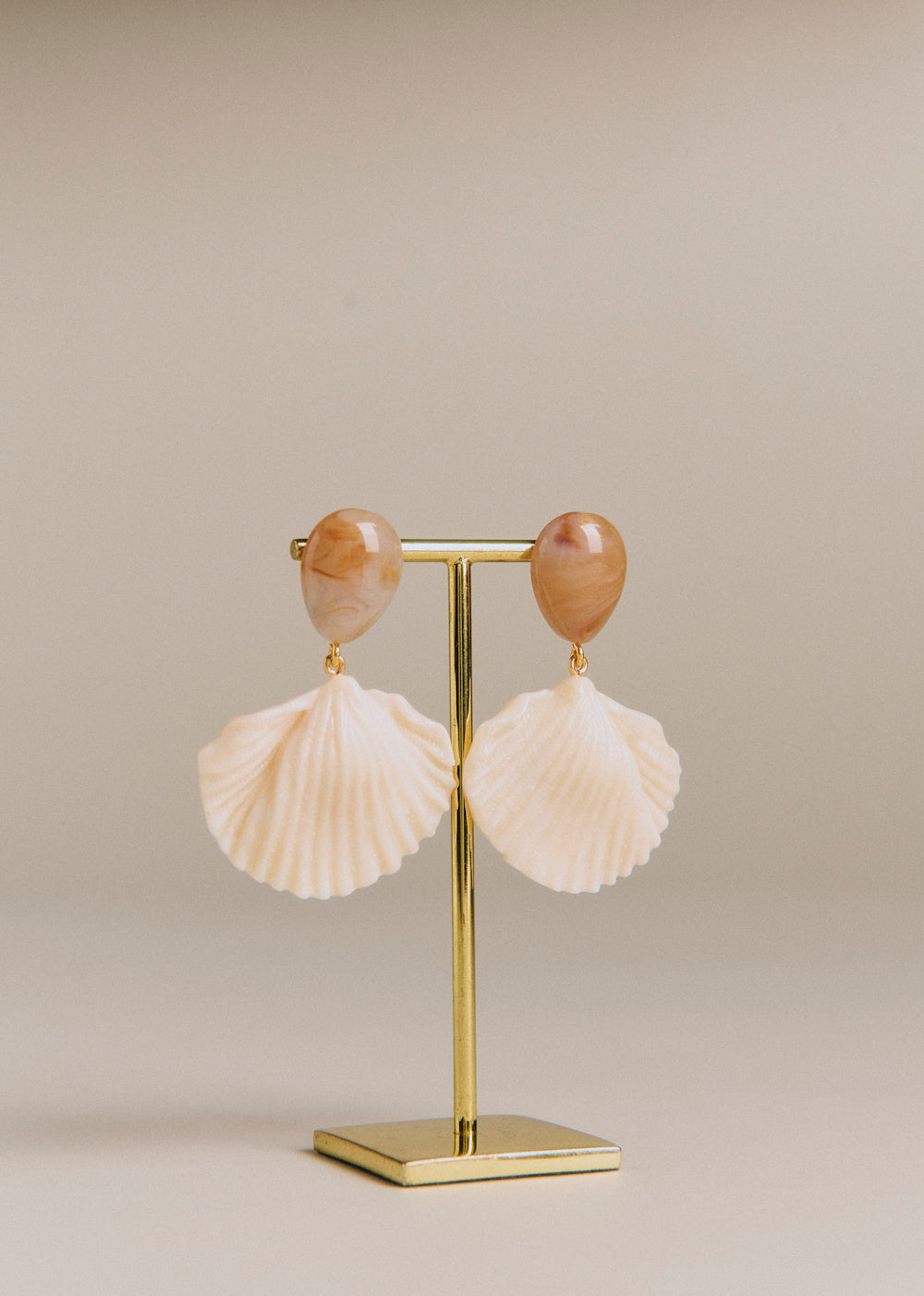 Isla Earrings - Multi Ecru