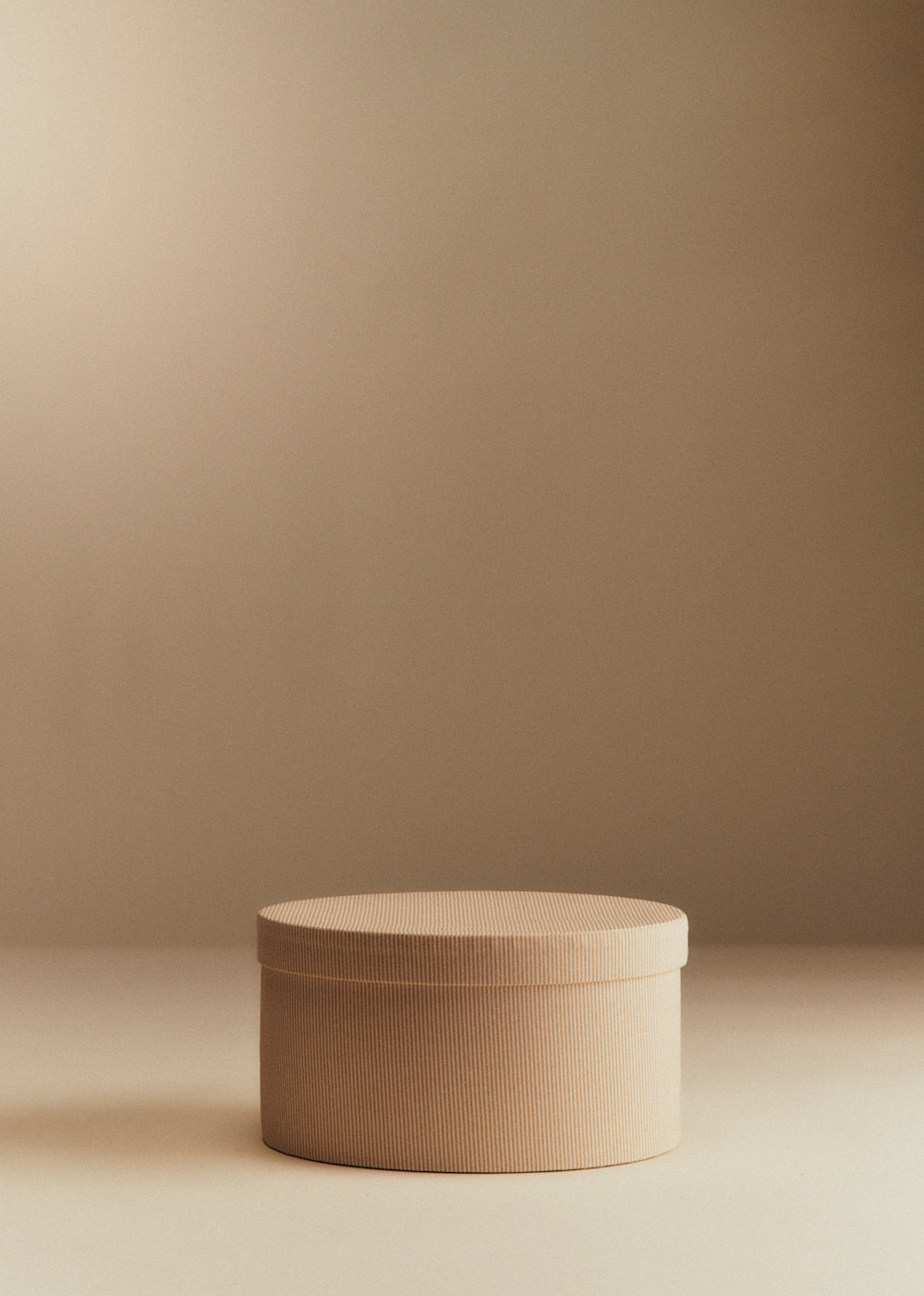 Oval Storage Box - Small Size - Rayures Beige