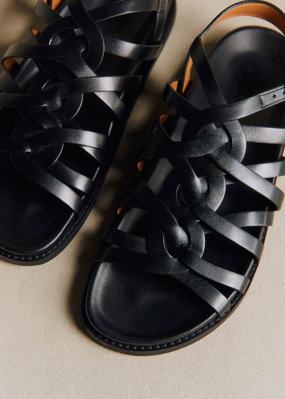 Audrey Low Sandals - Glossy Black