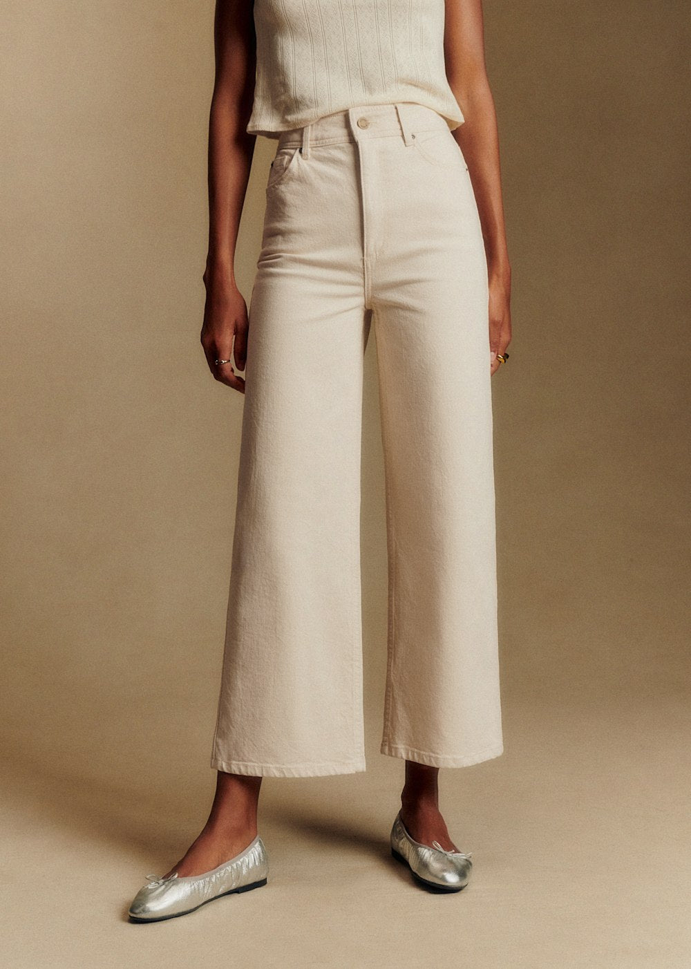 Le Crop - Mottled Ecru
