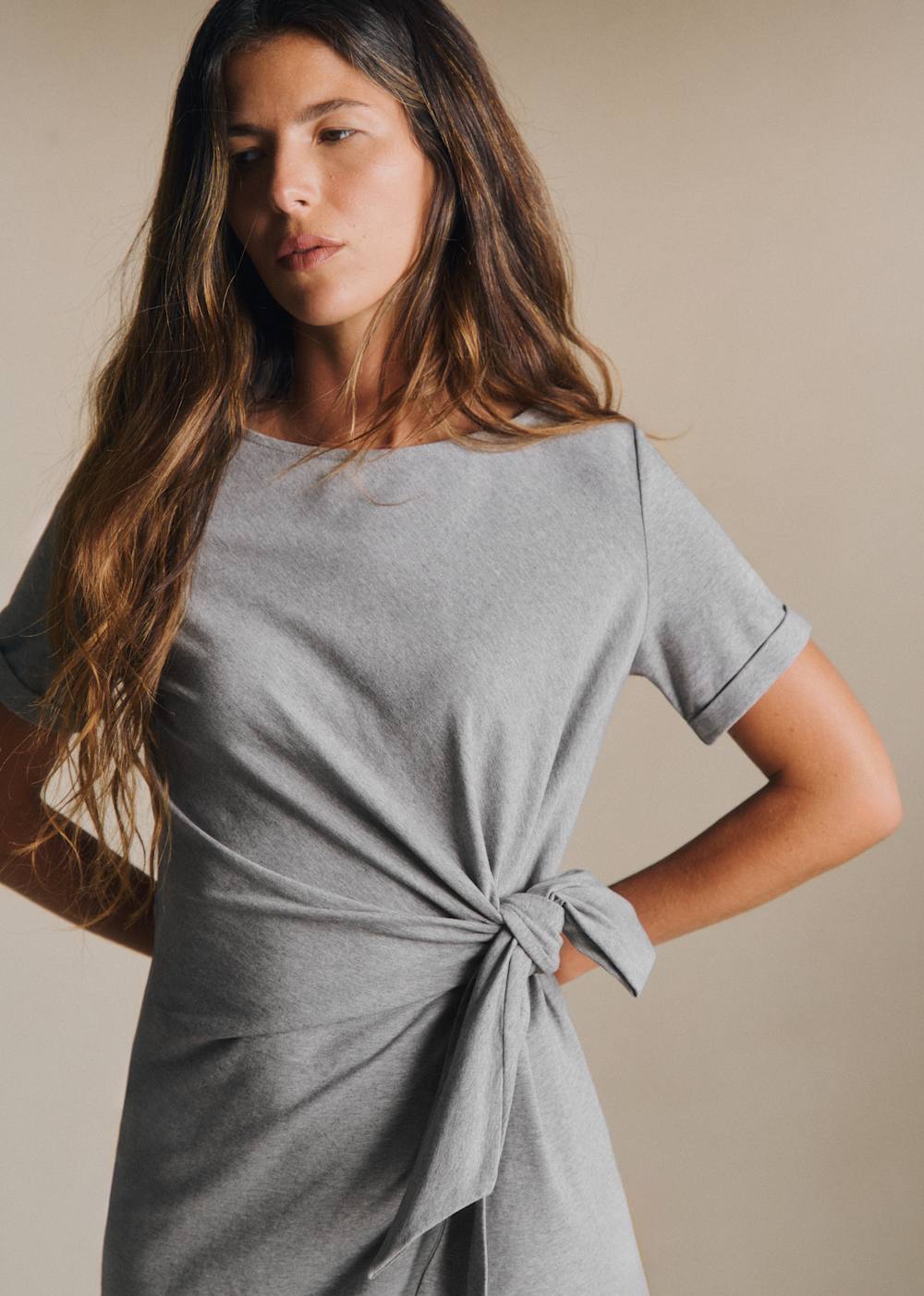 Pippa Dress - Mottled Grey
