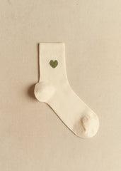 Heart Socks - Sage