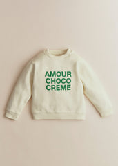 Amour Choco Crème Sweat-Shirt - Ecru Green