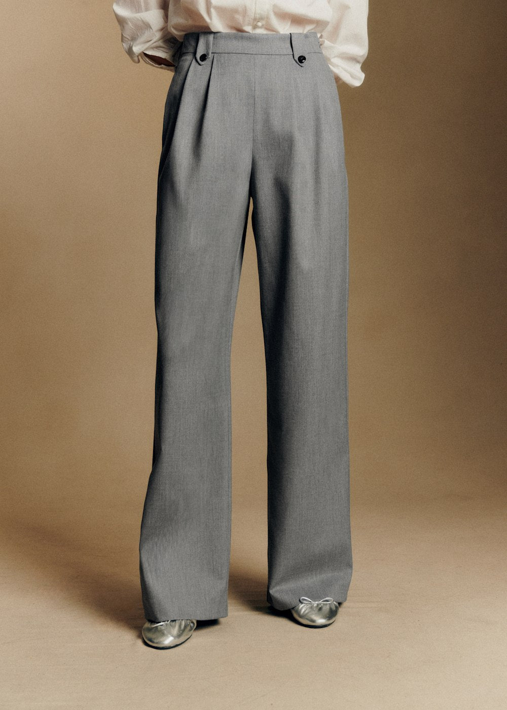 Loulou Trousers - Light Grey
