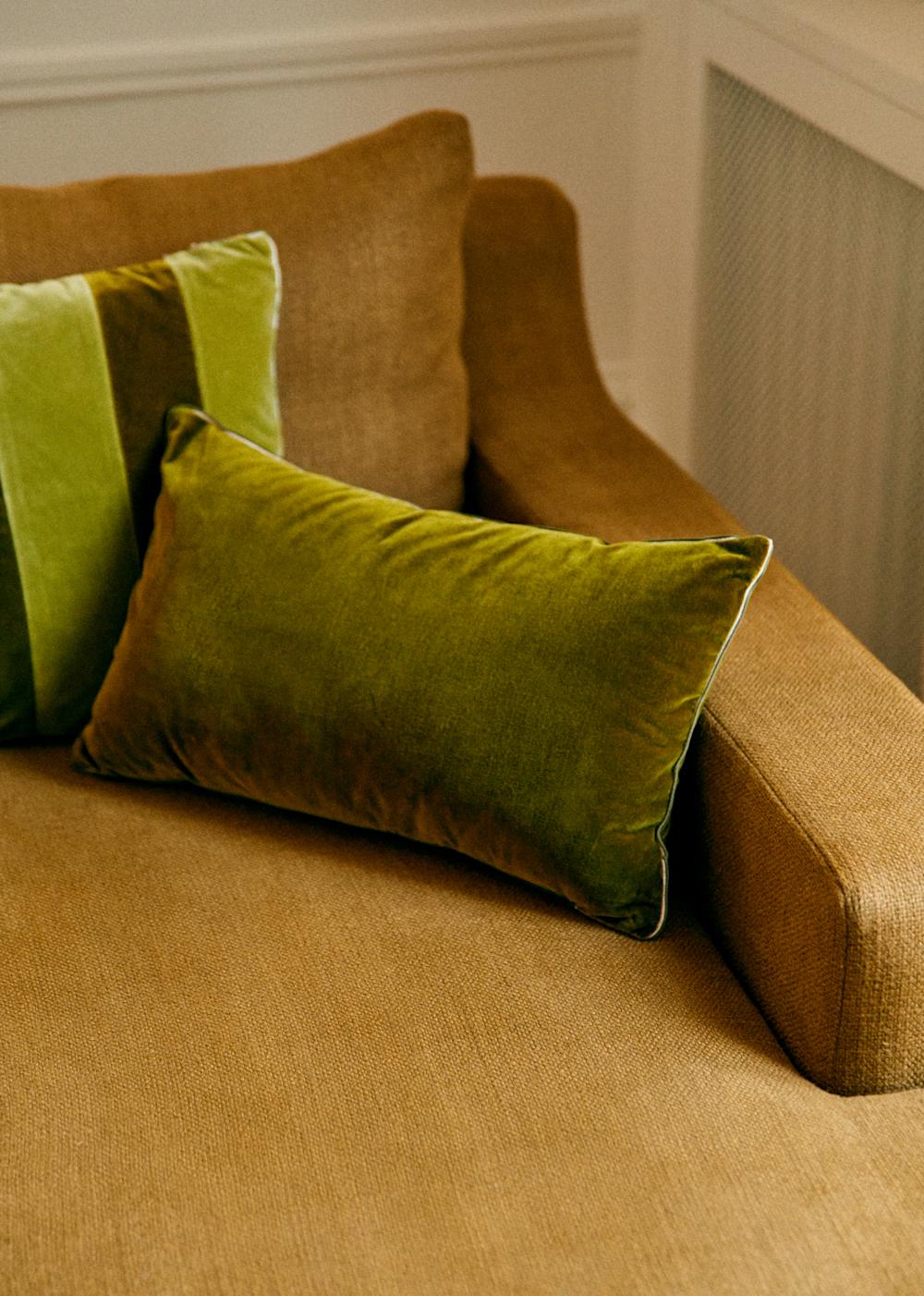 Velvet Edition Cushion - Small Model - Olive Green