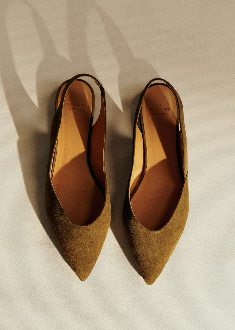 Cassy Ballerinas - Olive Green