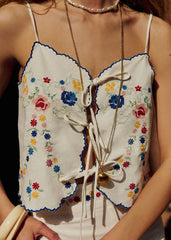 Kory Top - Spring Placed Embroidery