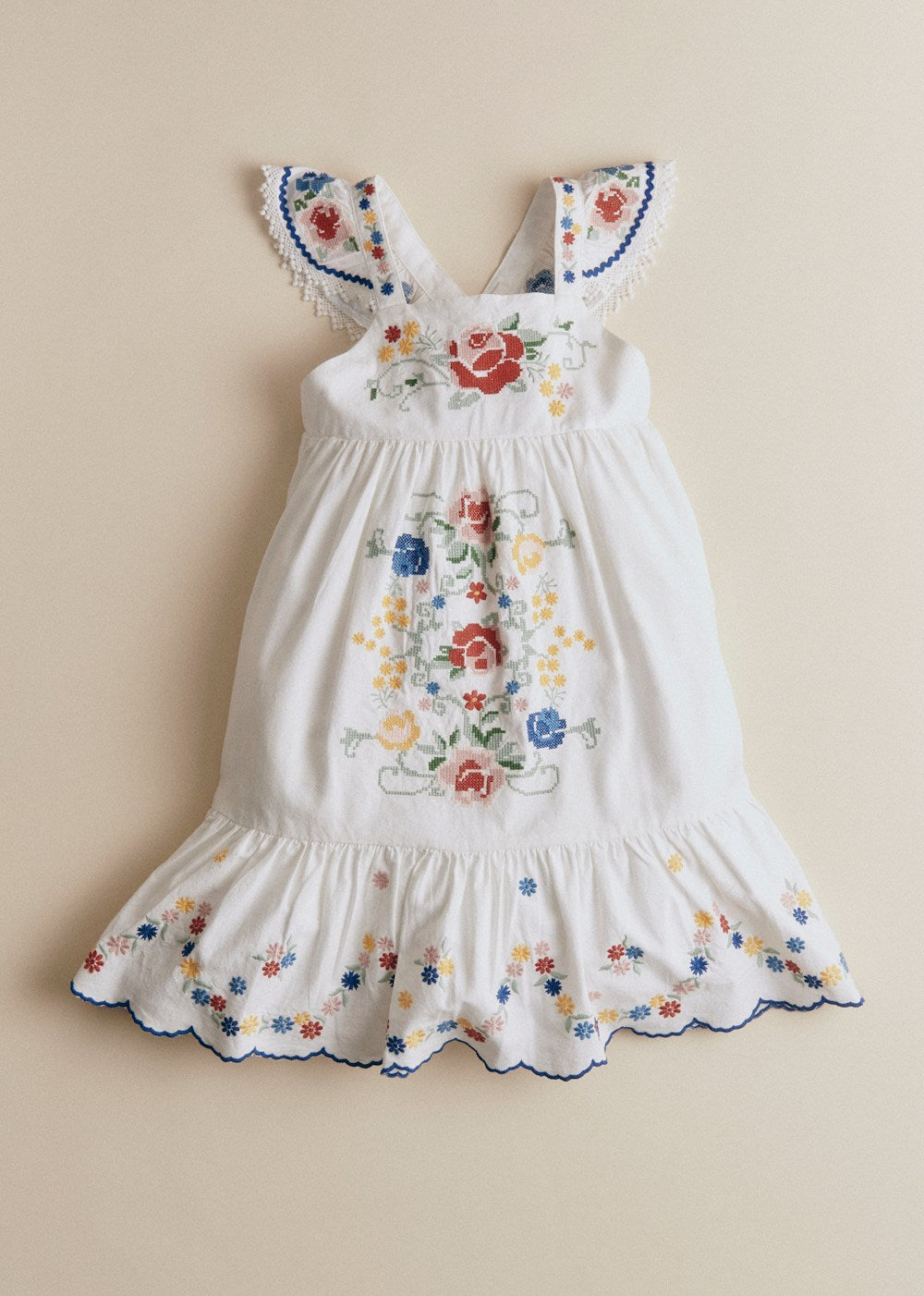 Martha Dress - Spring Placed Embroidery