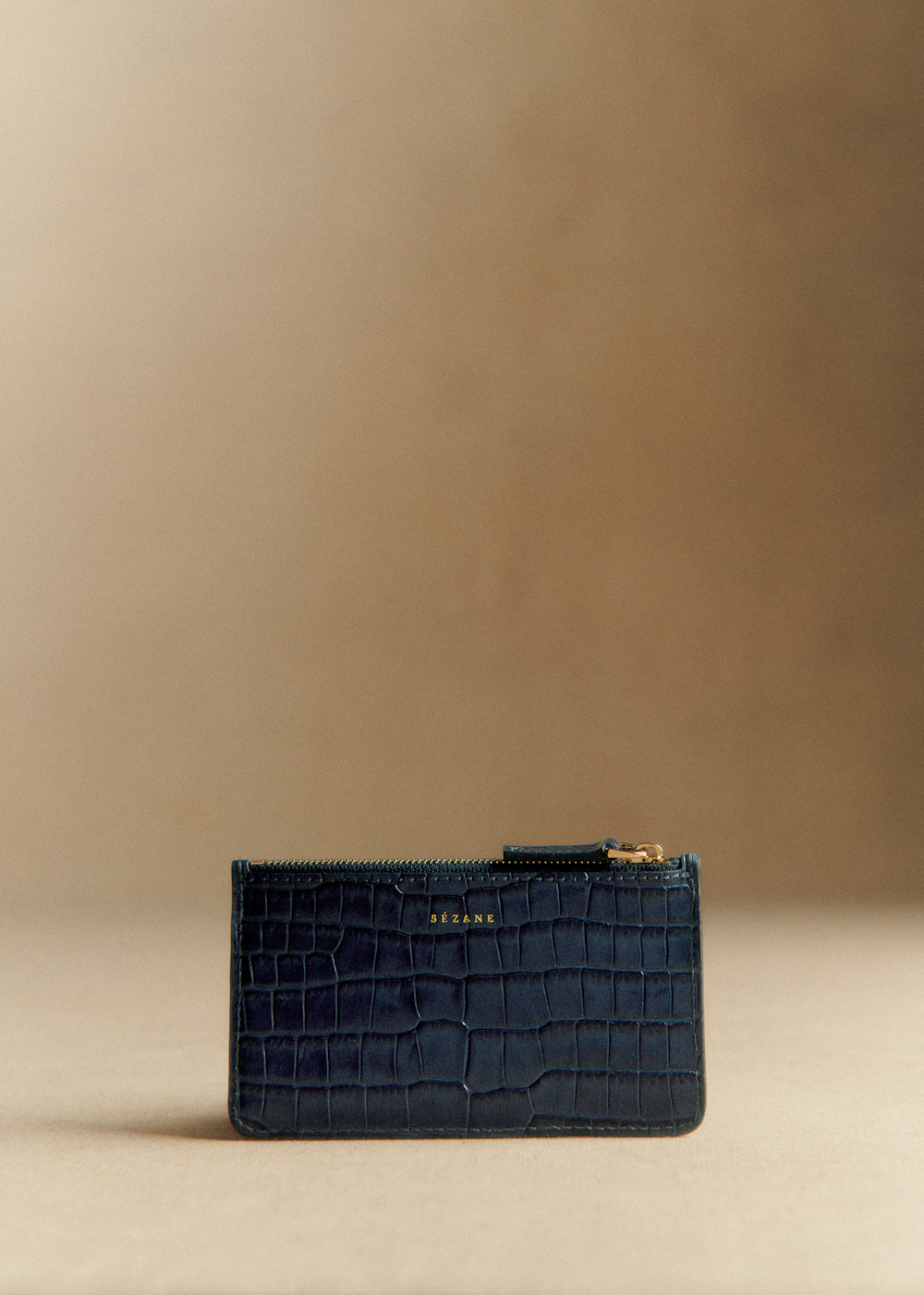 Alfred Large Card Holder - Denim Croco