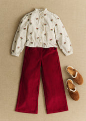 Ombeline Shirt - Petit Sézane x Antoinette Poisson - Stripes With Floral Print