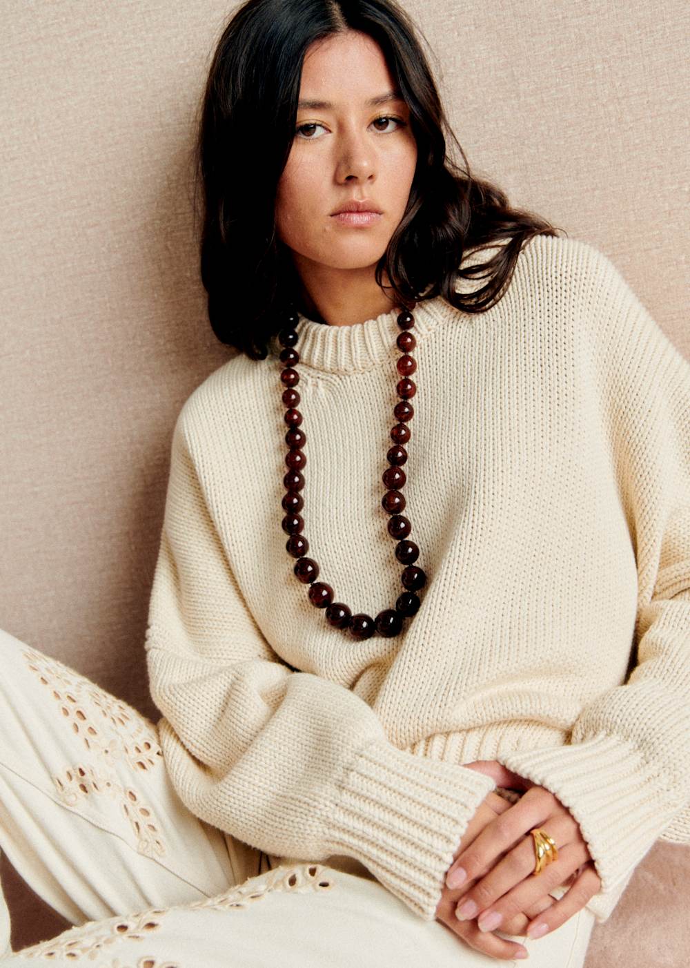 GRETA Necklace - Brown